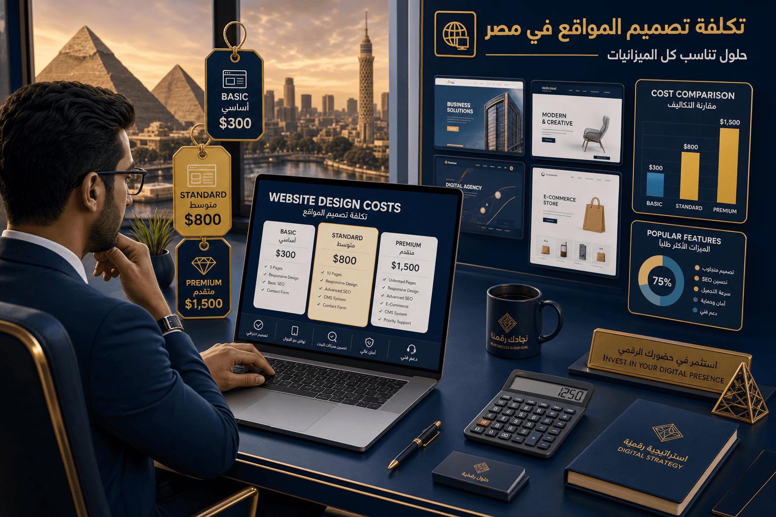 تكلفة تصميم موقع إلكتروني في مصر 2026: دليل شامل