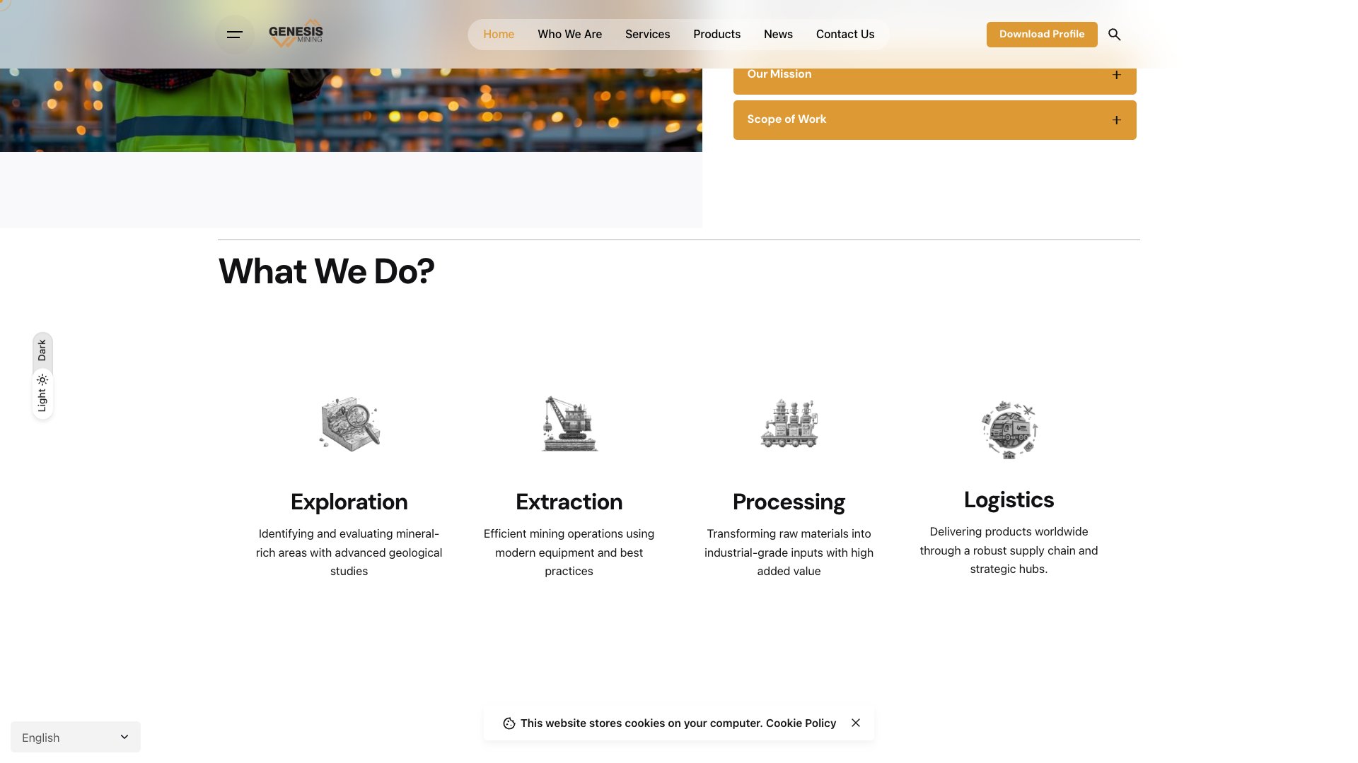 Genesis Mining Company Website - 2