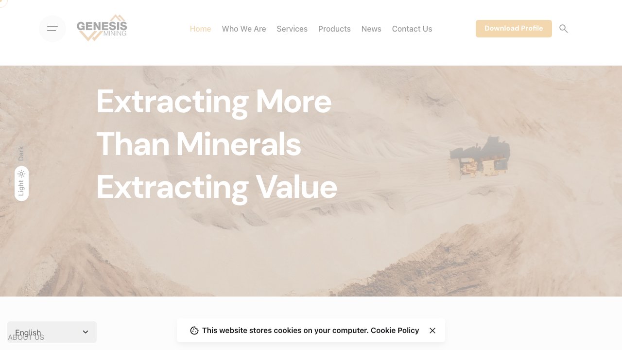 Genesis Mining Company Website