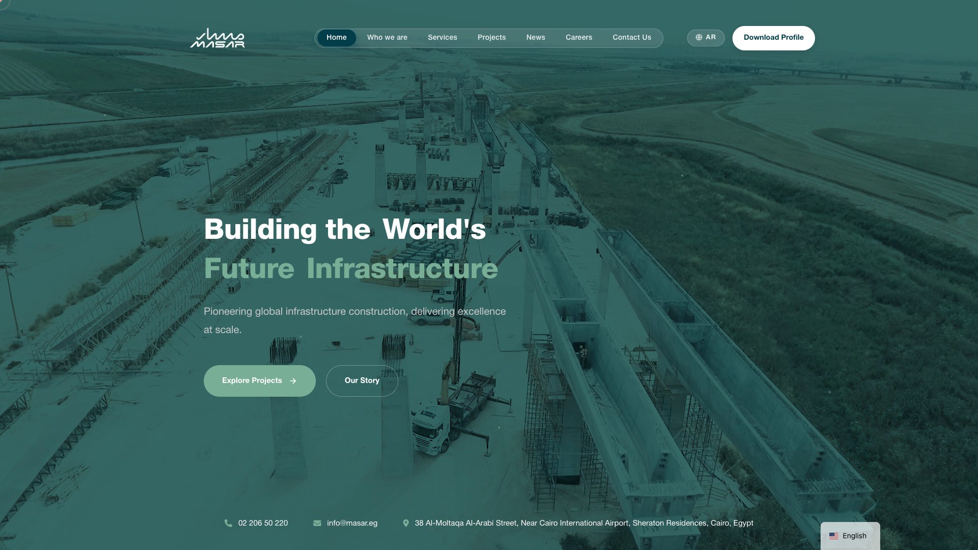 Masar Infrastructure Company Website